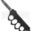Atomic 1918 Black OTF Automatic Knuckle Knife - Dagger Two-Tone 2 Atomic 1918 Black OTF Automatic Knuckle Knife - Dagger Two-Tone -Grindworx 1918 Black OTF Auto Dagger TT GX 33971 jr large