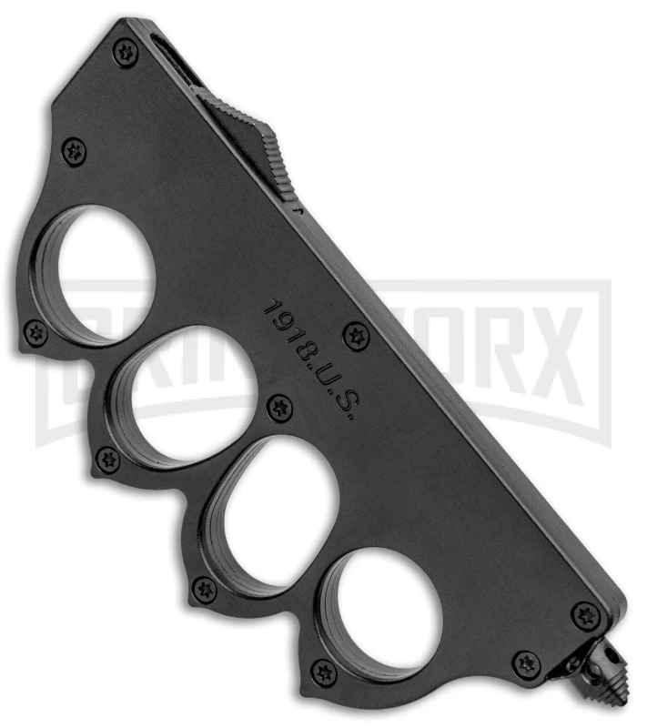 Atomic 1918 Black OTF Automatic Knuckle Knife - Dagger Two-Tone 4 Atomic 1918 Black OTF Automatic Knuckle Knife - Dagger Two-Tone - Image 2