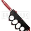 Atomic 1918 OTF Automatic Knuckle Knife Black - Dagger Red Two-Tone Plain 2 Atomic 1918 OTF Automatic Knuckle Knife Black - Dagger Red Two-Tone Plain -Grindworx 1918 OTF Auto Knuckle Knife Black Dagger Red TT GX 36509 jr large