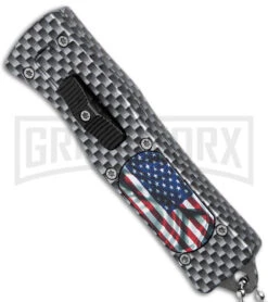 Grindworx -Grindworx American Flag Mini Dog Tag CF DA Auto Satin BHQ 175038 jr spine large