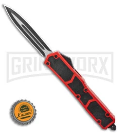 Atomic Slim Dagger Red D/A OTF Automatic Knife - Dagger Black 9 Atomic Slim Dagger Red D/A OTF Automatic Knife - Dagger Black -Grindworx Atomic DA Dagger OTF Automatic Knife Red 3 td size large