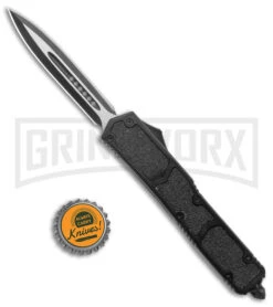 Atomic Slim Dagger Black OTF Automatic Knife - Two Tone Plain 11 Atomic Slim Dagger Black OTF Automatic Knife - Two Tone Plain -Grindworx Atomic Dagger Black OTF Auto TT GX 32293 jr bottlecap large