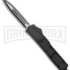 Atomic Slim Dagger Black OTF Automatic Knife - Two Tone Plain -Grindworx Atomic Dagger Black OTF Auto TT GX 32293 jr large