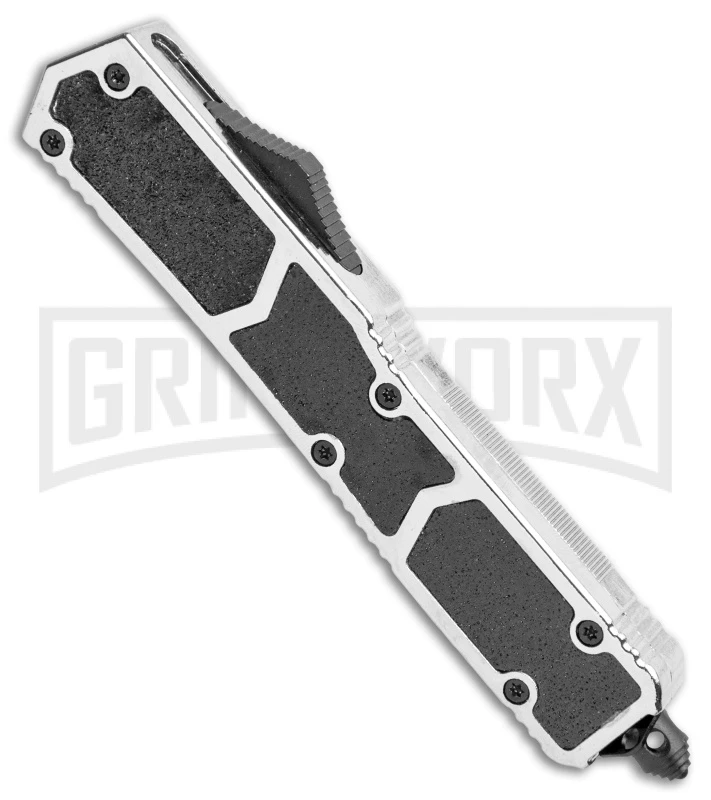 Atomic Slim Dagger Silver OTF Automatic Knife - Two Tone Plain 4 Atomic Slim Dagger Silver OTF Automatic Knife - Two Tone Plain - Image 2