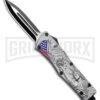 Atomic Defender Large OTF Automatic Knife American Liberty - Two Tone Dagger -Grindworx Atomic Defender American Liberty Automatic Knife Black Dagger GX 33833 ns large