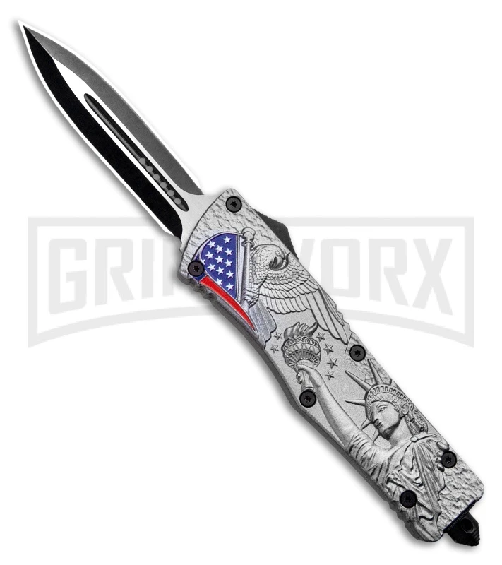 Atomic Defender Large OTF Automatic Knife American Liberty - Two Tone Dagger 3 Atomic Defender Large OTF Automatic Knife American Liberty - Two Tone Dagger