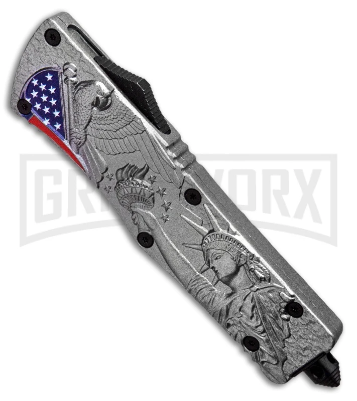 Atomic Defender Large OTF Automatic Knife American Liberty - Two Tone Dagger 4 Atomic Defender Large OTF Automatic Knife American Liberty - Two Tone Dagger - Image 2