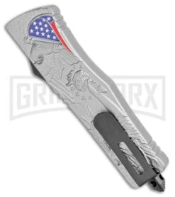 Atomic Defender Large OTF Automatic Knife American Liberty - Two Tone Tanto 9 Atomic Defender Large OTF Automatic Knife American Liberty - Two Tone Tanto -Grindworx Atomic Defender American Liberty DA Auto Tanto TT GX 34096 jr side large