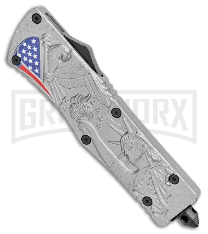 Atomic Defender Large OTF Automatic Knife American Liberty - Two Tone Tanto 4 Atomic Defender Large OTF Automatic Knife American Liberty - Two Tone Tanto - Image 2