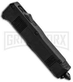 Atomic Shield Drop Point Black OTF Automatic Knife - Two-Tone Serrated 6 Atomic Shield Drop Point Black OTF Automatic Knife - Two-Tone Serrated -Grindworx Atomic Defender DP Black OTF Auto TT Serr 19604 GX 30987 jr spine large