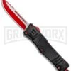 Atomic Defender Large OTF Automatic Knife Black - Red Two Tone Drop Point 2 Atomic Defender Large OTF Automatic Knife Black - Red Two Tone Drop Point -Grindworx Atomic Defender DP Red Black OTF Auto Red GX 33631 jr large