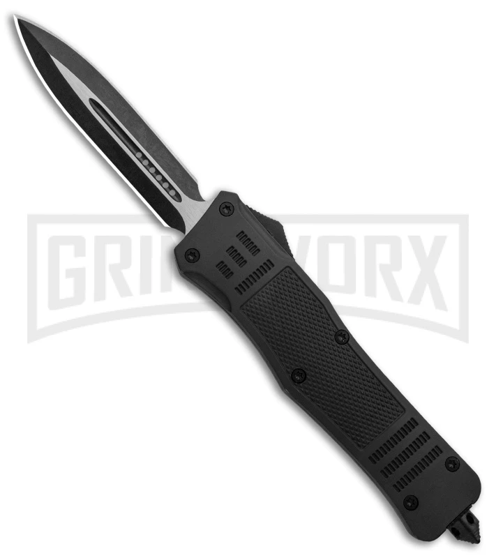 Atomic Defender Large OTF Automatic Knife Black - Two Tone Dagger 3 Atomic Defender Large OTF Automatic Knife Black - Two Tone Dagger