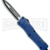 Atomic Defender Large OTF Automatic Knife Blue - Two Tone Dagger -Grindworx Atomic Defender Dagger Blue OTF Auto TT GX 33966 jr large