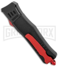 Atomic Defender Large OTF Automatic Knife Black - Red Two Tone Dagger -Grindworx Atomic Defender Dagger Red Black OTF Auto Red Plain GX 34294 jr side large