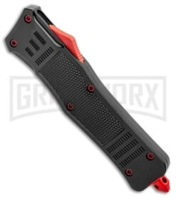 Grindworx -Grindworx Atomic Defender Dagger Red Black OTF Auto Red Plain GX 34294 jr spine large