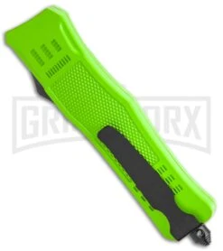 Atomic Defender Large OTF Automatic Knife Zombie Green - Two Tone Dagger 9 Atomic Defender Large OTF Automatic Knife Zombie Green - Two Tone Dagger -Grindworx Atomic Defender Dagger Zombie Green OTF Auto TT GX 36262 jr side large