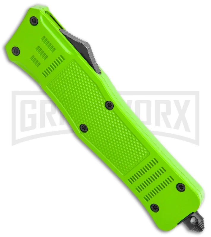 Atomic Defender Large OTF Automatic Knife Zombie Green - Two Tone Dagger 4 Atomic Defender Large OTF Automatic Knife Zombie Green - Two Tone Dagger - Image 2