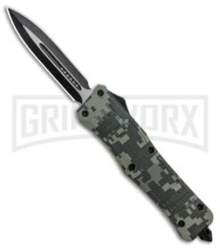 Atomic Defender Large OTF Automatic Knife Green Digi Camo - Two Tone Dagger