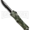 Atomic Defender Large OTF Automatic Green Digi Camo - Serr Two-Tone Drop Point