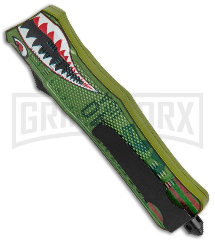Atomic Defender Large OTF Automatic Knife Green Warhawk - Serr Two Tone Dagger 5 Atomic Defender Large OTF Automatic Knife Green Warhawk - Serr Two Tone Dagger - Image 3