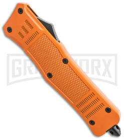 Atomic Defender Large OTF Automatic Knife Orange - Two Tone Dagger -Grindworx Atomic Defender Large OTF Auto Orange Dagger TT GX 38537 jr spine large