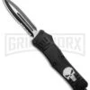 Atomic Defender Large OTF Automatic Knife Punisher Black - Serr Two Tone Dagger -Grindworx Atomic Defender Large OTF Auto Punisher Black TT Dagger Serr GX 35949 jr large