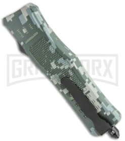 Atomic Defender Medium OTF Automatic Knife Digi Camo - Drop Point Two Tone -Grindworx Atomic Defender Medium CP Digi Camo TT GX 36260 jr side large
