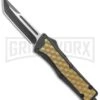 Atomic Destroyer OTF Automatic Knife Black/Tan Box Textured - Two Tone Tanto 2 Atomic Destroyer OTF Automatic Knife Black/Tan Box Textured - Two Tone Tanto -Grindworx Atomic Defender Medium OTF Auto Black Tan Checkered TT Tanto GX 35946 jr large
