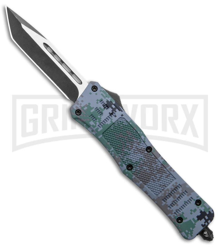 Atomic Defender Medium Digi Camo OTF Automatic Knife - Tanto Two Tone Plain 3 Atomic Defender Medium Digi Camo OTF Automatic Knife - Tanto Two Tone Plain