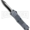 Atomic Defender Med OTF Auto Recurve Knife Gray (2.50" Two Tone) -Grindworx Atomic Defender Medium OTF Auto Gray Recurve TT GX 37508 jr large