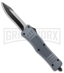 Atomic Defender Med OTF Auto Recurve Knife Gray (2.50" Two Tone)