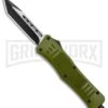 Atomic Defender Medium OTF Automatic Knife OD Green - Plain Two Tone Tanto -Grindworx Atomic Defender Medium OTF Auto OD Green TT Tanto GX 37217 jr large