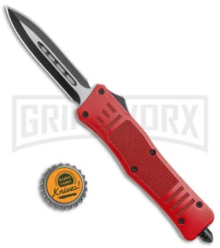Atomic Defender Medium OTF Automatic Knife Red - Two Tone Dagger 11 Atomic Defender Medium OTF Automatic Knife Red - Two Tone Dagger -Grindworx Atomic Defender Medium OTF Auto Red TT Dagger GX 38572 jr bottlecap large