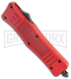 Atomic Defender Medium OTF Automatic Knife Red - Two Tone Dagger 8 Atomic Defender Medium OTF Automatic Knife Red - Two Tone Dagger -Grindworx Atomic Defender Medium OTF Auto Red TT Dagger GX 38572 jr spine large