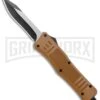 Atomic Defender Medium OTF Automatic Knife Sand Brown - Recurve Two Tone -Grindworx Atomic Defender Medium OTF Auto Sand Brown Recurve TT GX 37475 jr large