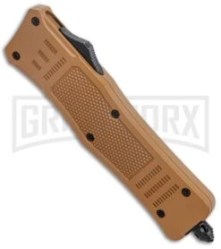Atomic Defender Medium OTF Automatic Knife Sand Brown - Recurve Two Tone 8 Atomic Defender Medium OTF Automatic Knife Sand Brown - Recurve Two Tone -Grindworx Atomic Defender Medium OTF Auto Sand Brown Recurve TT GX 37475 jr spine large
