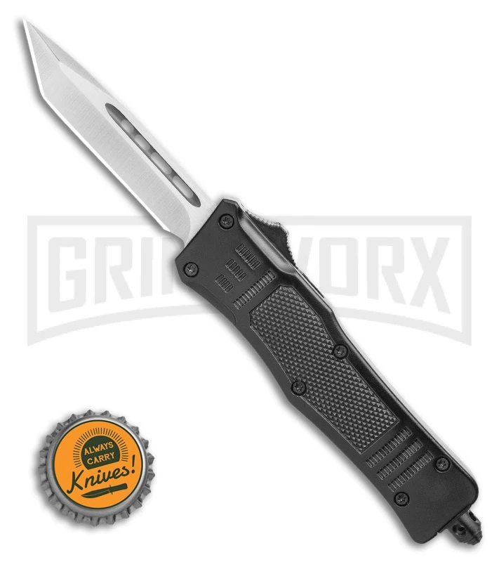 Atomic Defender Mini OTF Automatic Knife Black - Satin Tanto 6 Atomic Defender Mini OTF Automatic Knife Black - Satin Tanto - Image 4