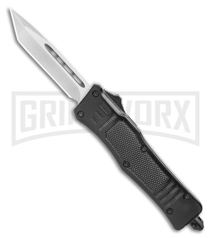 Atomic Defender Mini OTF Automatic Knife Black - Satin Tanto 3 Atomic Defender Mini OTF Automatic Knife Black - Satin Tanto
