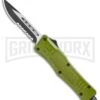 Atomic Defender Mini OTF Automatic Knife OD Green - Serr Two Tone Drop Point -Grindworx Atomic Defender Mini OTF Automatic Knife OD Green Serr Two Tone Drop Point GX 36398 LS large