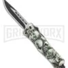 Atomic Defender Mini OTF Automatic Knife Green Skull - Two Tone Drop Point 2 Atomic Defender Mini OTF Automatic Knife Green Skull - Two Tone Drop Point -Grindworx Atomic Defender Mini OTF Automatic Knife White Skull Two Tone Drop Point GX 36507 LS large
