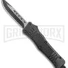 Atomic Defender Mini OTF Automatic Knife Black - Two Tone Drop Point -Grindworx Atomic Defender Mini OTF Black TT DP GX 38642 jr large