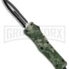 Atomic Defender Large OTF Automatic Knife Green Digi Camo - Serr Two Tone Dagger -Grindworx Atomic Defender OTF Auto Green Digi Camo Serr TT Dagger GX 37230 jr large