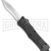 Atomic Defender Large OTF Automatic Knife Black - Satin Recurve Tanto -Grindworx Atomic Defender OTF Recurve Tanto Black Satin 6PA21 55B BP 19783 jr large