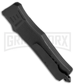 Atomic Defender Large OTF Automatic Knife Black - Satin Recurve Tanto -Grindworx Atomic Defender OTF Recurve Tanto Black Satin 6PA21 55B BP 19783 jr side large
