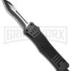 Atomic Defender Large OTF Automatic Knife Black W/Fuller - Two Tone Recurve