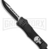 Atomic Defender Large OTF Automatic Knife Black Punisher - Two Tone Drop Point -Grindworx Atomic Defender Punisher DP Black OTF Auto TT GX 35869 jr large