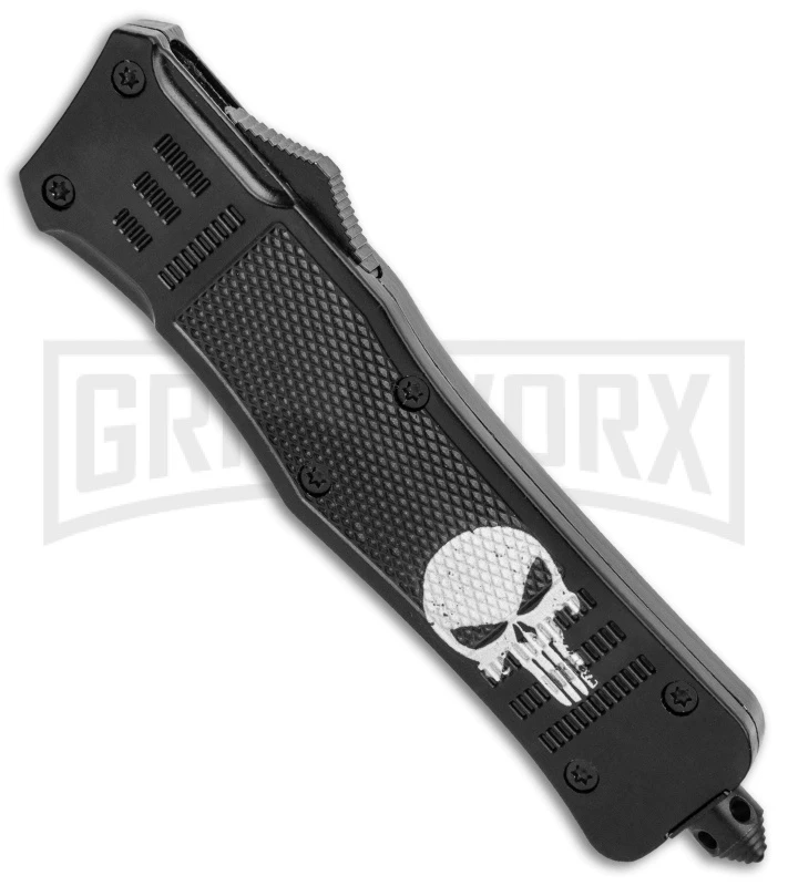 Atomic Defender Large OTF Automatic Knife Black Punisher - Two Tone Drop Point 4 Atomic Defender Large OTF Automatic Knife Black Punisher - Two Tone Drop Point - Image 2