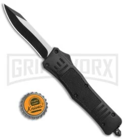 Atomic Defender Medium OTF Automatic Knife Black - Two Tone Recurve -Grindworx Atomic Defender Recurve Tanto Black OTF Auto TT GX 35883 jr bottlecap large
