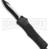 Atomic Defender Medium OTF Automatic Knife Black - Two Tone Recurve -Grindworx Atomic Defender Recurve Tanto Black OTF Auto TT GX 35883 jr large