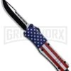 Atomic Defender Large OTF Knife Stars & Stripes Flag - Two Tone Drop Point -Grindworx Atomic Defender US Flag OTF Auto TT Plain GX 33413 jr large